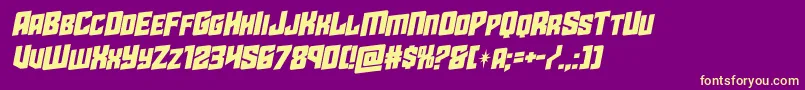 starguardrotalic-fontti – keltaiset fontit violetilla taustalla