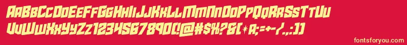 starguardrotalic Font – Yellow Fonts on Red Background