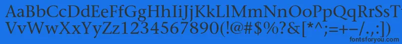 Шрифт Sonetserifc – чёрные шрифты на синем фоне
