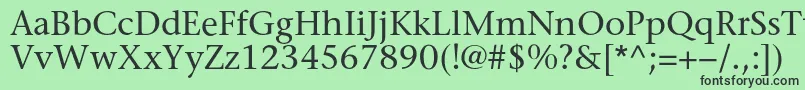 Sonetserifc Font – Black Fonts on Green Background