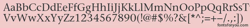 Sonetserifc Font – Black Fonts on Pink Background