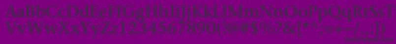 Sonetserifc Font – Black Fonts on Purple Background