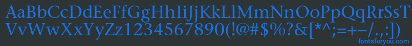 Sonetserifc Font – Blue Fonts on Black Background