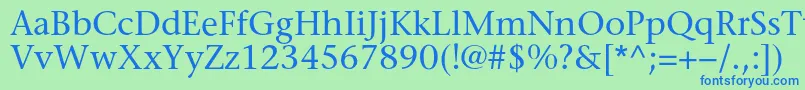 Sonetserifc Font – Blue Fonts on Green Background
