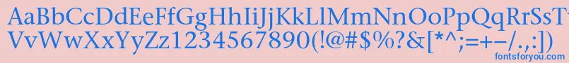 Sonetserifc Font – Blue Fonts on Pink Background
