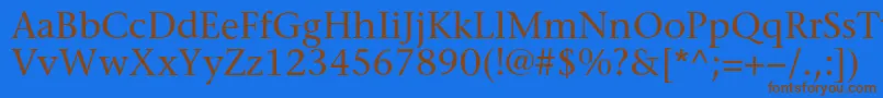 Sonetserifc Font – Brown Fonts on Blue Background