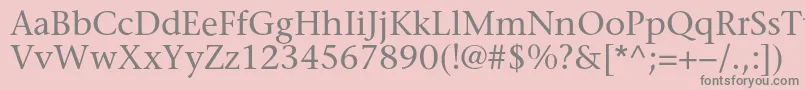 Sonetserifc Font – Gray Fonts on Pink Background