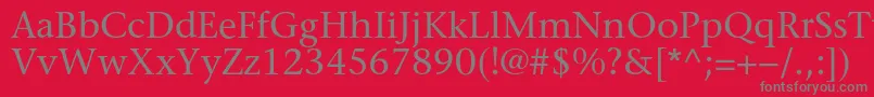 Sonetserifc Font – Gray Fonts on Red Background