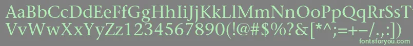 Sonetserifc Font – Green Fonts on Gray Background