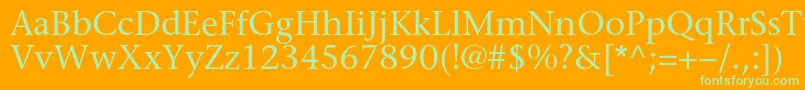 Police Sonetserifc – polices vertes sur fond orange