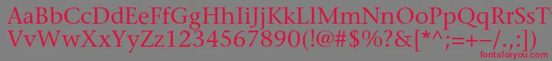 Sonetserifc Font – Red Fonts on Gray Background