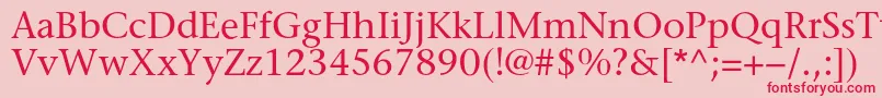 Sonetserifc Font – Red Fonts on Pink Background