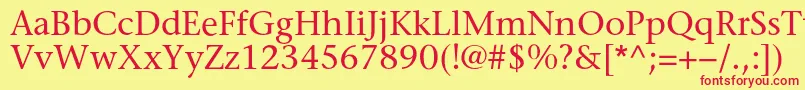 Sonetserifc Font – Red Fonts on Yellow Background