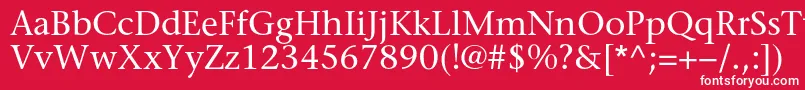 Sonetserifc Font – White Fonts on Red Background