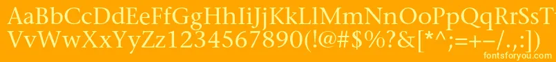 フォントSonetserifc – オレンジの背景に黄色の文字