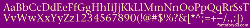 Sonetserifc Font – Yellow Fonts on Purple Background