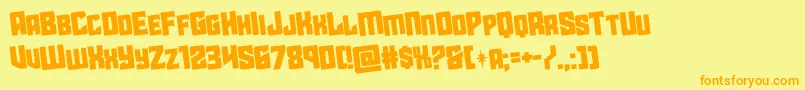 starguardrotate Font – Orange Fonts on Yellow Background