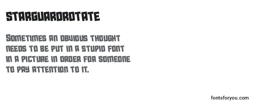 Review of the Starguardrotate (141891) Font