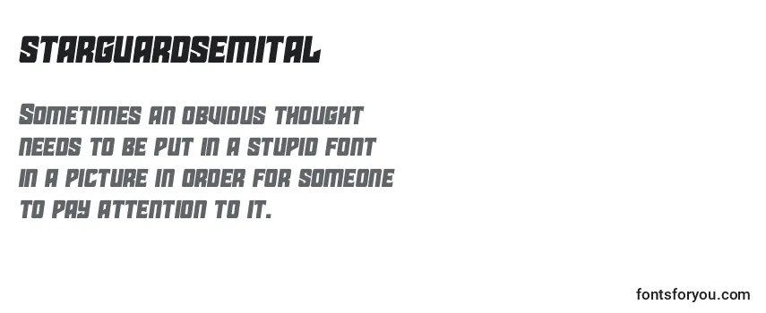Review of the Starguardsemital Font