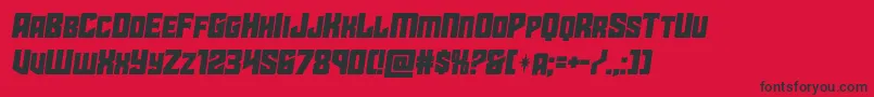 starguardsemital Font – Black Fonts on Red Background