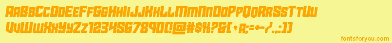 Saiba mais sobre a fonte starguardsemital Fonte starguardsemital – fontes laranjas em um fundo amarelo