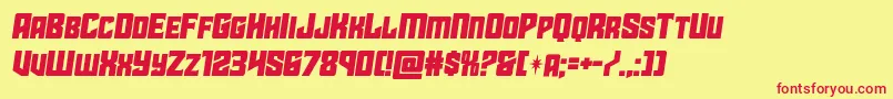 starguardsemital Font – Red Fonts on Yellow Background