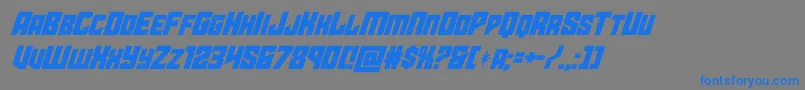 starguardsuperital Font – Blue Fonts on Gray Background