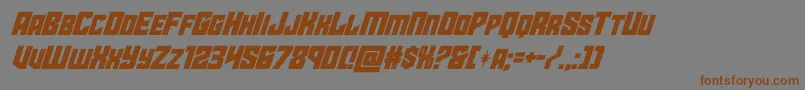 starguardsuperital Font – Brown Fonts on Gray Background