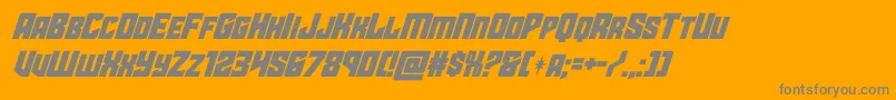 starguardsuperital Font – Gray Fonts on Orange Background