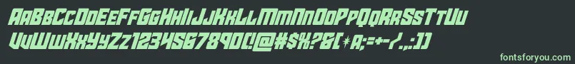 starguardsuperital Font – Green Fonts on Black Background