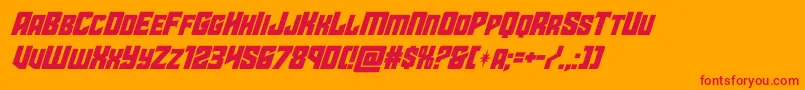 starguardsuperital Font – Red Fonts on Orange Background