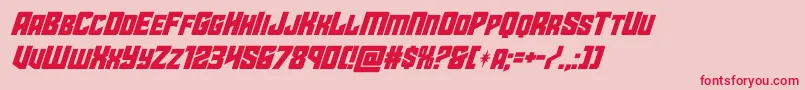 Fonte starguardsuperital – fontes vermelhas em um fundo rosa