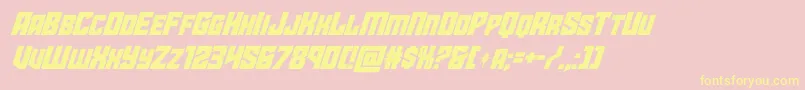 starguardsuperital Font – Yellow Fonts on Pink Background
