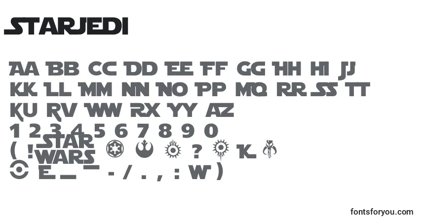 Schriftart Starjedi (141896) – Alphabet, Zahlen, spezielle Symbole