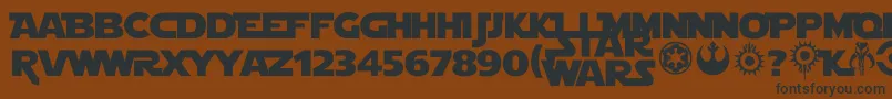Starjedi Font – Black Fonts on Brown Background