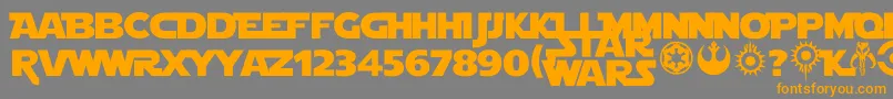 Starjedi Font – Orange Fonts on Gray Background