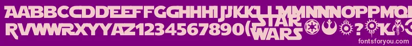 Starjedi Font – Pink Fonts on Purple Background