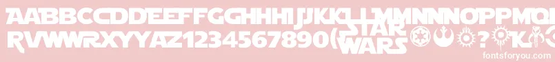 Starjedi Font – White Fonts on Pink Background
