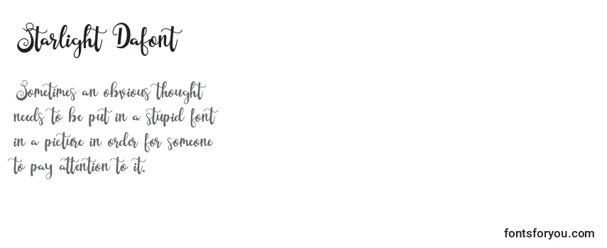 Schriftart Starlight Dafont