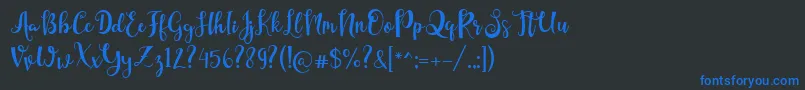 Шрифт Starlight Dafont – синие шрифты на чёрном фоне