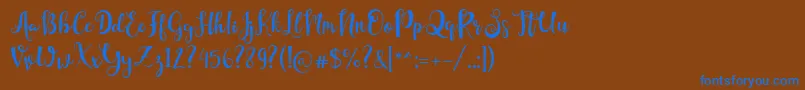 Starlight Dafont Font – Blue Fonts on Brown Background
