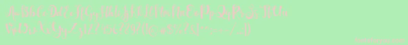 Starlight Dafont-fontti – vaaleanpunaiset fontit vihreällä taustalla