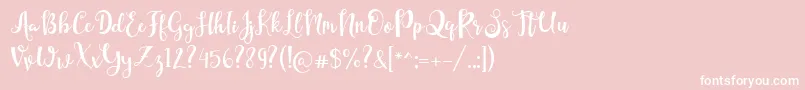 Starlight Dafont-fontti – valkoiset fontit vaaleanpunaisella taustalla