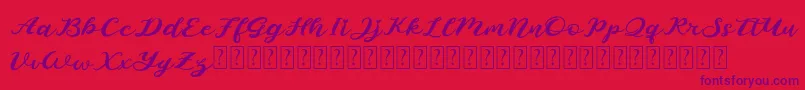 Starlight Demo Font – Purple Fonts on Red Background