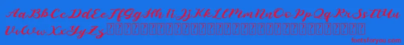 Starlight Demo Font – Red Fonts on Blue Background