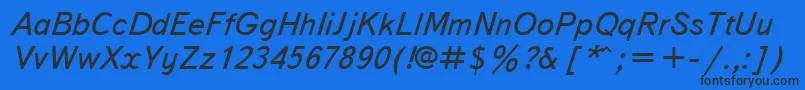 TxtbkI Font – Black Fonts on Blue Background