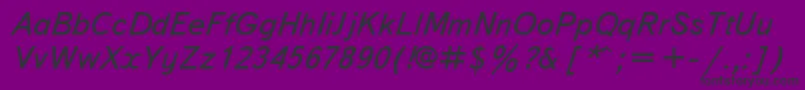 TxtbkI-Schriftart – Schwarze Schriften auf violettem Hintergrund