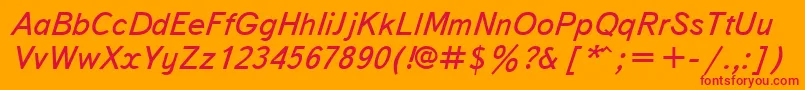 TxtbkI Font – Red Fonts on Orange Background