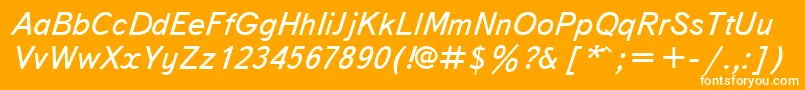 TxtbkI Font – White Fonts on Orange Background