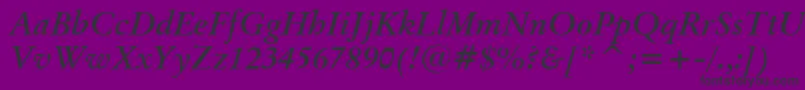 BaramondBoldItalic Font – Black Fonts on Purple Background